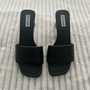 Steve Madden Black Sandal Heels